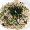 商品画像：パスタ風そば（明太子ときのこのクリーム）