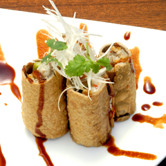 レシピ画像:そばがきのクリスピーロール