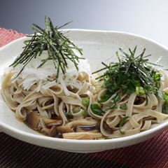 レシピ画像:北信州早そば風きのこたっぷりそばパスタ