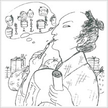 引っ越しそばの由来 イラスト