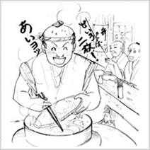 そばは三たてでいただくべし イラスト