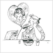 にしんそばは京育ち イラスト