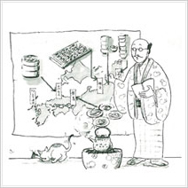 ところ変われば器もちがう イラスト