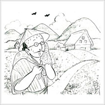 俳句で楽しむそばの花 イラスト