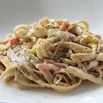 レシピ画像：えのき茸の味噌カルボナーラ