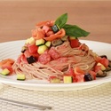 レシピ画像：信州サーモンと夏野菜の冷製そばパスタ
