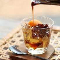 レシピ画像：そば茶あんみつ