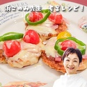 レシピ画像：【浜このみ先生考案レシピ】すいとん粉と豆腐入り生地で作るフライパンミニピザ