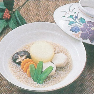 レシピ画像：そば米と野菜盛合せ