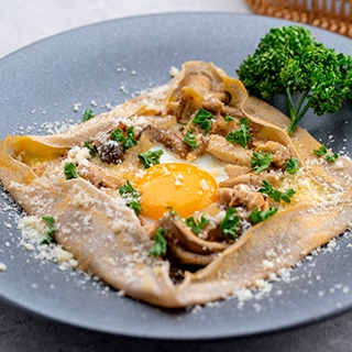 レシピ画像：きのこと鶏肉のガレット